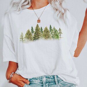 Pine Tree T-Shirt – Evergreen Trees Nature Graphic Tee